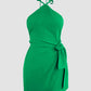 Halter Sleeveless Waist One Piece Romper Dress Sexy Slim Fit Tied Detail Romper