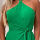 Halter Sleeveless Waist One Piece Romper Dress Sexy Slim Fit Tied Detail Romper