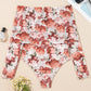 Pink Floral Printed Long Sleeve Sheath Bodysuit