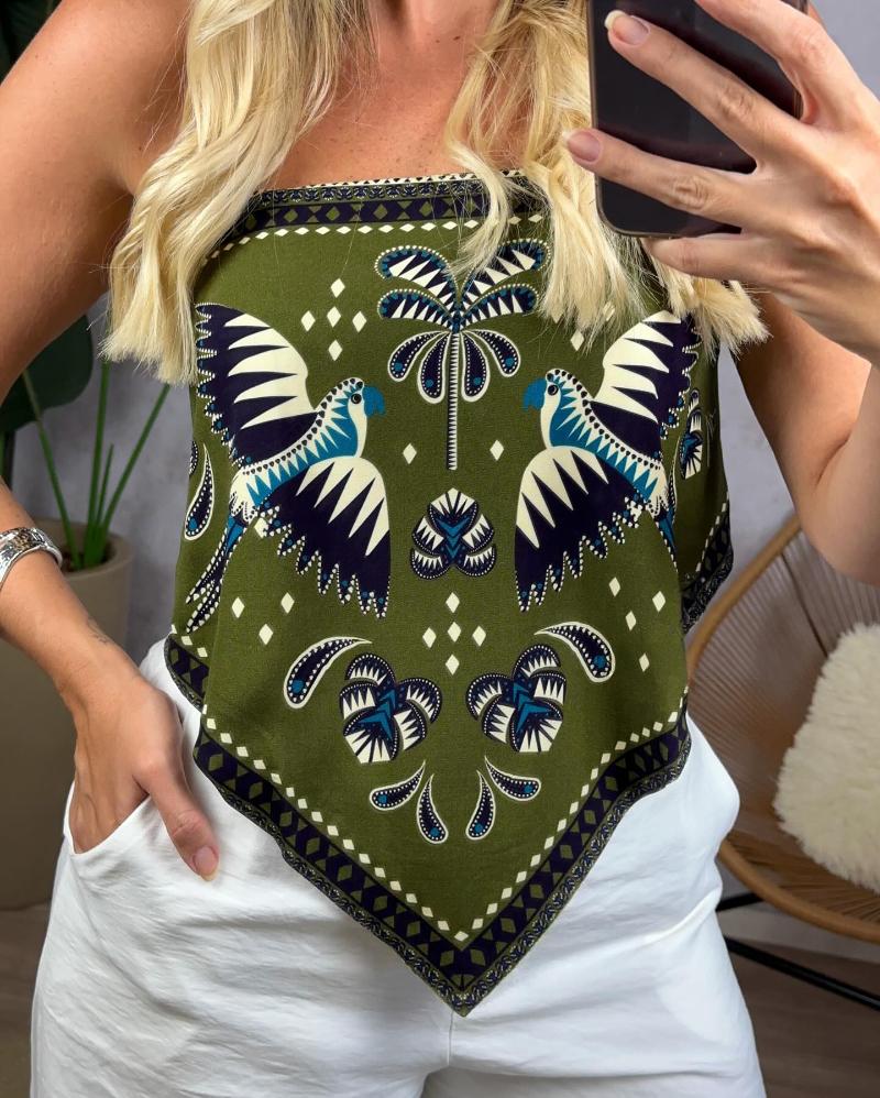 2 Pieces Outfit Floral Print Spaghetti Strap Sleeveless Tank and Casual Shorts Set