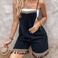 Aztec Geometric Sequin Pattern Tassel Design Romper