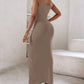 Spaghetti Strap U Neck Casual Maxi Dresses Slim Fit Cami Dress Party Club Bodycon Dress