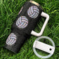Black 40 Oz Rhinestone Volleyball Tumbler with Handle