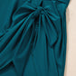 Sea Green Adjustable Straps Cutout Ruched Knot Slit One Piece Swim Dress