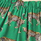 Green Cheetah Print Short Sleeve Shirt and Pants Pajama Set