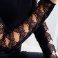 Long Sleeve Lace Butterfly Pattern Hollow Out Top