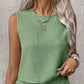 2 Pieces Summer Outfits Round Neck Sleeveless Tank Top and Casual Loose Fit Shorts Set
