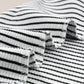 White Striped Print Ribbed Knit Sleeveless Top