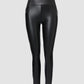 ChicMe CurveEase PU Leather Leggings High Waist Curved Fleece Lined Tights Casual Pants