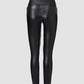 ChicMe CurveEase PU Leather Leggings High Waist Curved Fleece Lined Tights Casual Pants
