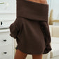 Off Shoulder Long Sleeve Oversized Knit Sweater