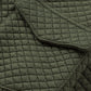 Green Retro Quilted Flap Pocket Button Shacket