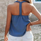 V Neck Backless Braided Tank Top