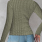 U Neck Long Sleeve Ribbed Tops Fleece Lined Basic Layering Soft Thermal Tee