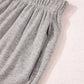 Gray Solid Color Loose Tee 2 Piece Shorts Set