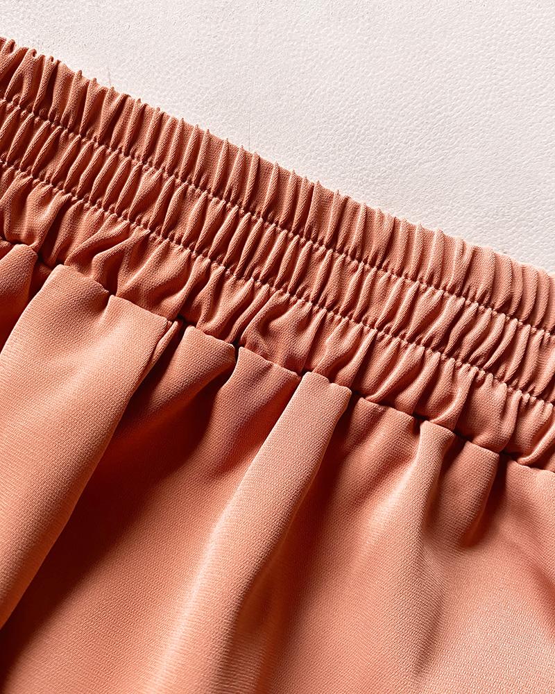 Halter Sleeveless Tied Detail Overall Casual Backless Wide Leg Jumpsuit