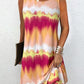 Tie Dye Print Sleeveless Casual Dress