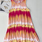 Tie Dye Print Sleeveless Casual Dress