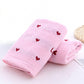 Pink Heart Embroidered Soft Bath Towel