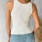 Rhinestone Decor Knit Tank Top