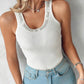 Rhinestone Decor Knit Tank Top