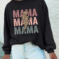 Black Leopard Lightning MAMA Graphic Pullover Sweatshirt
