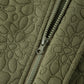 Jungle Green Floral Quilted Jacket