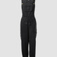 Pocket Design Drawstring Suspender Jumpsuit