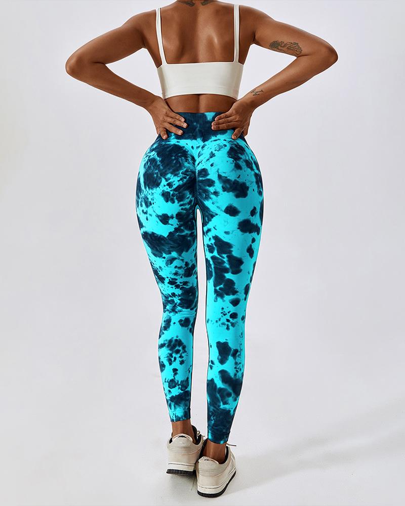 Seamless Butt Lift High Waist Tie Dye Yoga Pants Workout Leggings