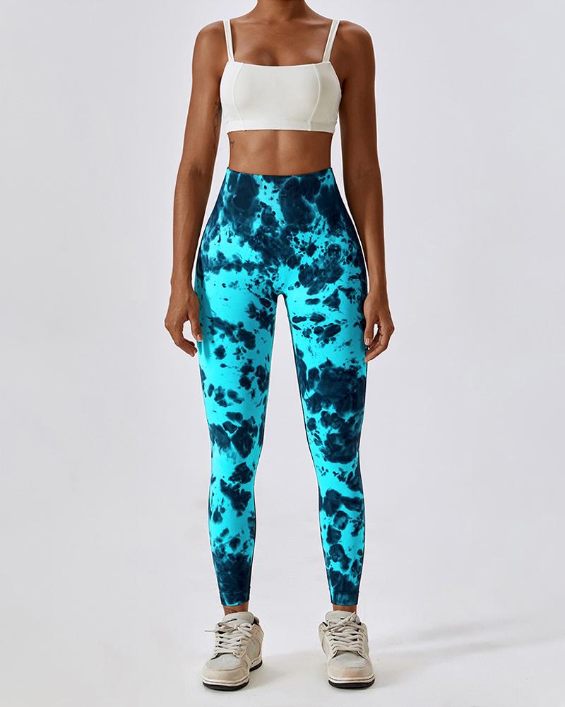 Seamless Butt Lift High Waist Tie Dye Yoga Pants Workout Leggings