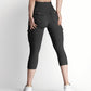 Butt Lifting Biker Capris Leggings High Waist Flap Pocket Workout Capris Gym Pants