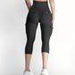 Butt Lifting Biker Capris Leggings High Waist Flap Pocket Workout Capris Gym Pants