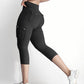 Butt Lifting Biker Capris Leggings High Waist Flap Pocket Workout Capris Gym Pants