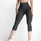 Butt Lifting Biker Capris Leggings High Waist Flap Pocket Workout Capris Gym Pants