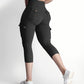 Butt Lifting Biker Capris Leggings High Waist Flap Pocket Workout Capris Gym Pants
