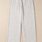 Light Grey Cross-Waist Wide Leg Lounge Pants