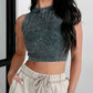 2 Pack Washed Seamless Sleeveless Rib Knit Crop Top