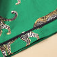 Green Cheetah Print Short Sleeve Shirt and Pants Pajama Set