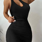 Cutout One Shoulder Backless Party Dress