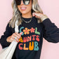 Black Floral COOL AUNTS CLUB Graphic Pullover Sweatshirt