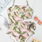 Pink Tropical Asymmetric Cut out Halter Backless One Piece Swimwear