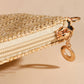 Oatmeal Straw Woven Zipper Chain Shoulder Bag