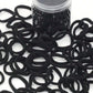 Black 50pcs/box Solid Simple High Elastic Hair Ties