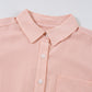 Delicacy Solid Color Flounce Hem Buttoned Turn Down Collar Dress