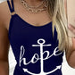 Hope Anchor Print Striped Casual Dress