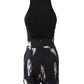 Basic Tank Top & Feather Print Shorts Set With Belt
