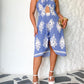 2 Pieces Outfit Floral Print Halter Sleeveless Long Slit Top and Casual Shorts Set