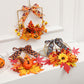 Orange Halloween Thanksgiving Artificial Floral Hoop Wreath