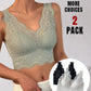 2 Pack Lace Scallop Trim V Neck Crop Tank Top