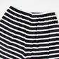 Black White Striped Short Sleeve Top and Shorts Set